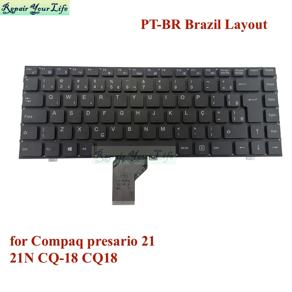 Pt-br Português Brasil Teclado para Compaq Presario Cq18 Cq18 21 21n 21n001ar 21n121ar Brasileiro Teclados Pride-k1640 Dk300