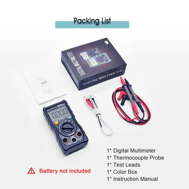 ZOYI C4 Ultra-Compact Digital Multimeter - True RMS Auto-Ranging with 4000 Count Display 6