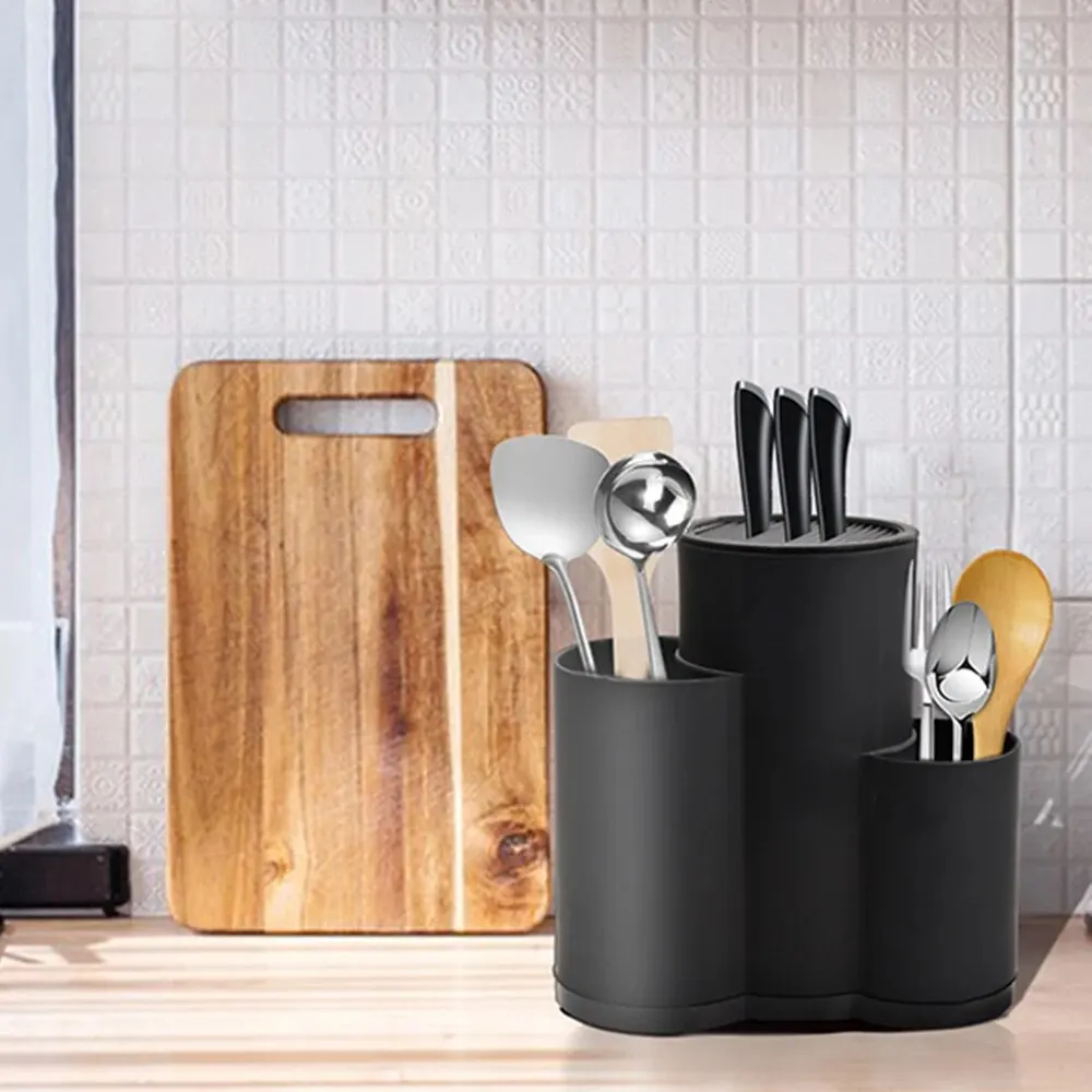 Knife Holder 3-in-1 Universal Kitchen Utensil Rack Combined Dryer