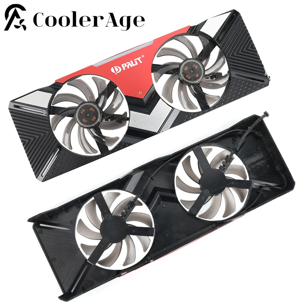 Placa Gráfica com Case para Palit Rtx 2080 Gaming Pro 2080 Dupla Placa Gráfica Ventilador de Refrigeração Rtx2080 fã da