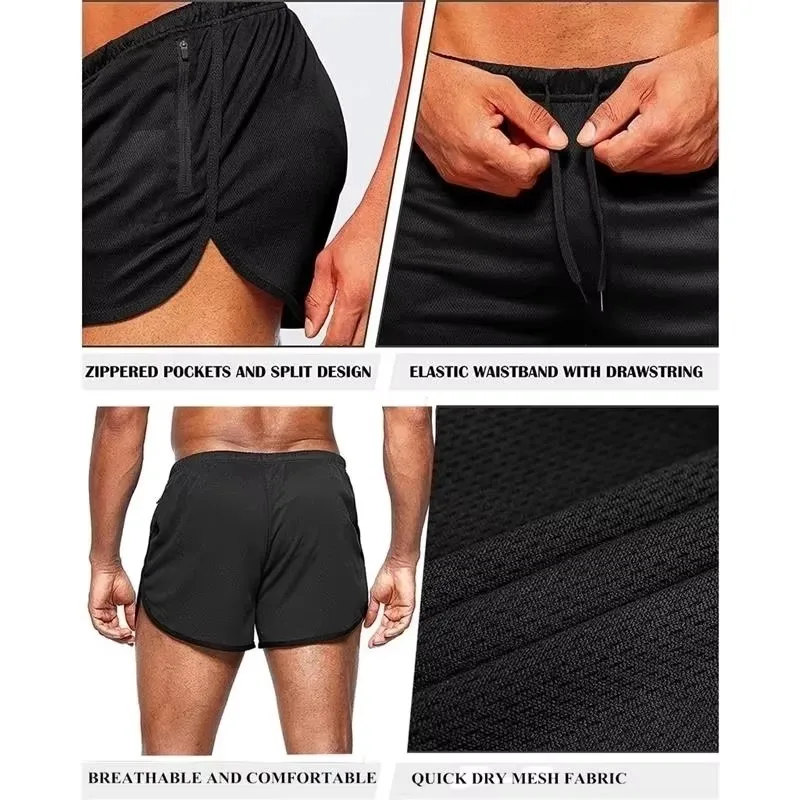 Summer Men's Casual Shorts Sportswear Quick Dry Track Joggers Short Pants Brand Gyms Homme Clothing Board Beach Shorts Men 4