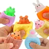 Funny Pop-Up Slow Rebound Squishy Cheese Mouse Cup Hand Antistress Reliever Squirrel Cup Toys for Children Adults 1