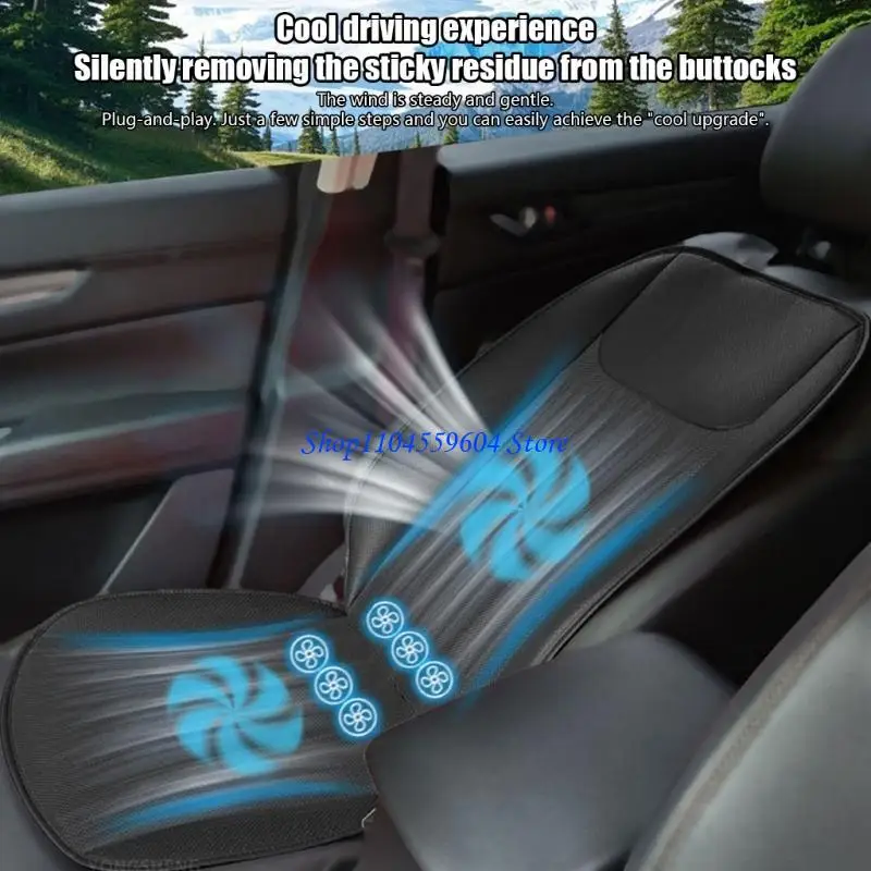 12QM 자동차 트럭 SUV 세단형 자동차용 냉각 쿠션 30dB 조용한 작동 USB 팬