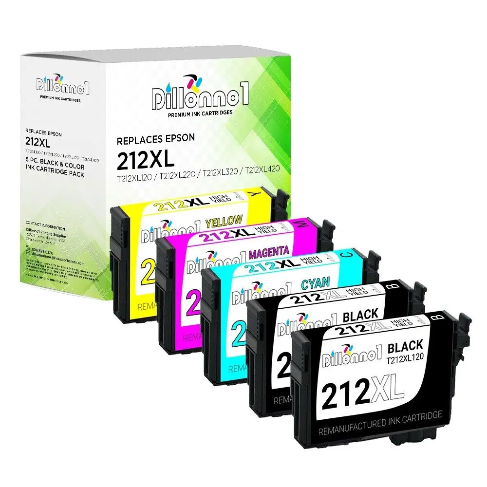 

5PK Remanufactured Epson 212XL Ink Cartridge for WF-2830 WF-2850 XP-4100 XP-4105