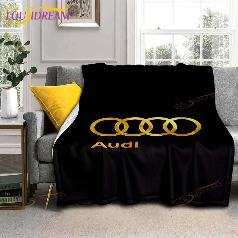 Sports Car A-Audi Flannel Blanket Throw Blanket For Living Room Bedroom Bed Sofa Picnic Kids Picnic Blanket Birthday