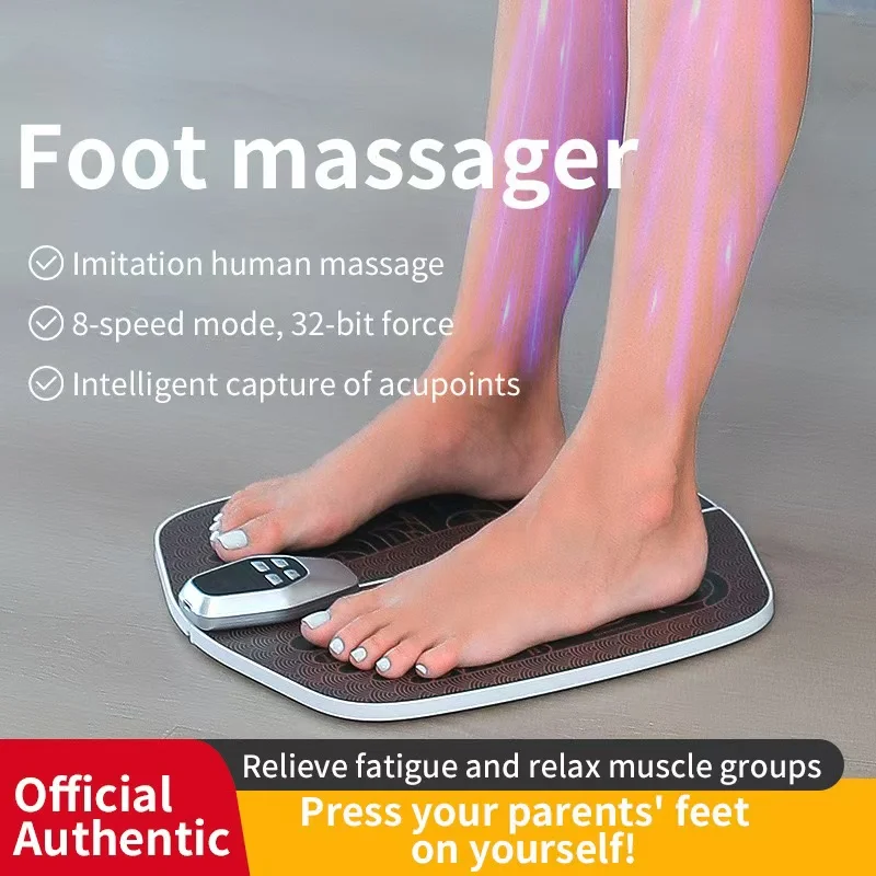 Portable Foot Massager USB Rechargeable Micro-current Pulse Acupuncture Point Feet Massage Pad Relief Pain Stimulate Muscle