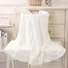 100% Organic Cotton Baby Wrap Gauze Ruffle Baby Blanket Newborn Security Muslin Swaddle Blanket 5