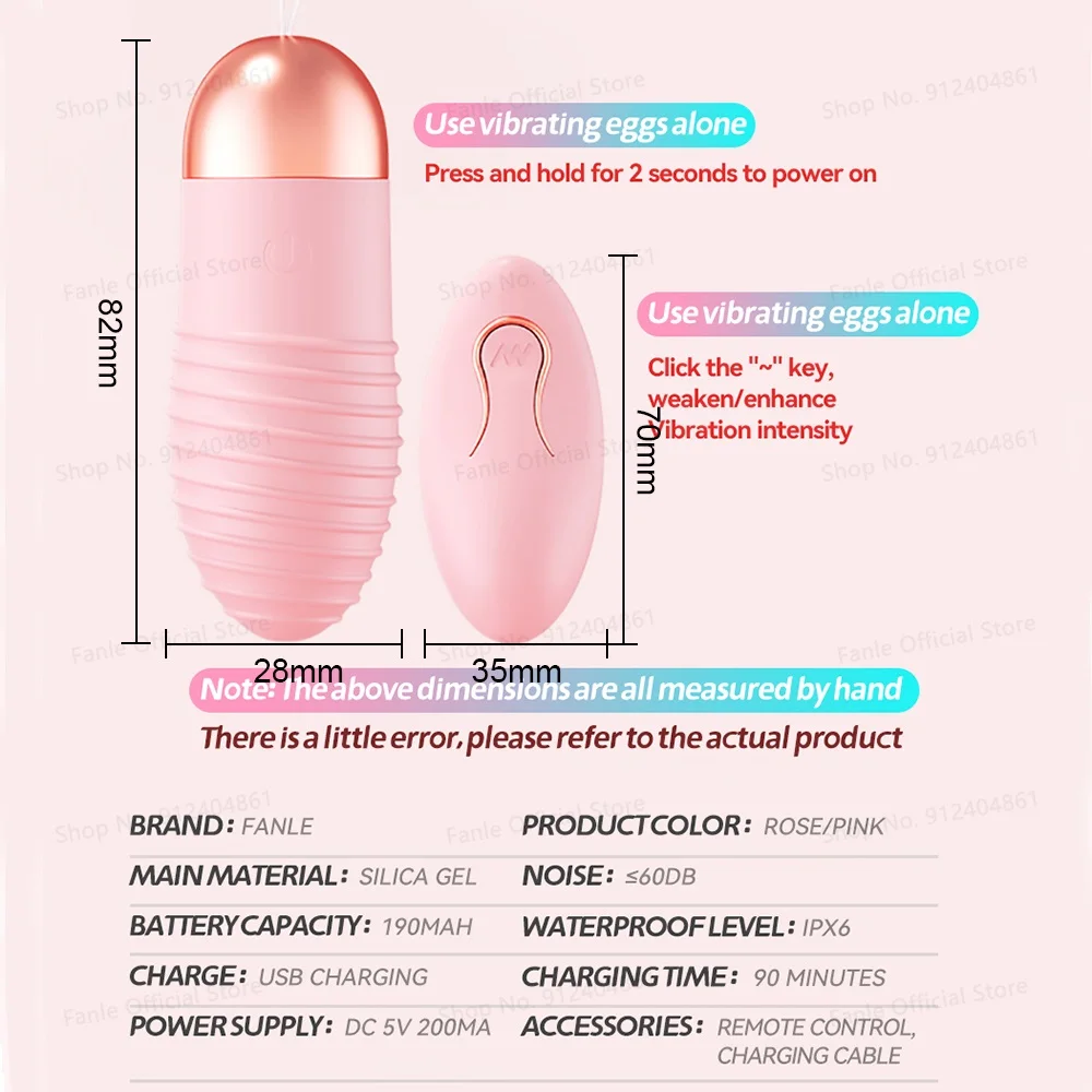 Sex Toys Wireless Remote Control Waterproof Vibrator Jump Egg for Women Clitoris Stimulator Vibrating Sex Toy Massager Female Adult Games