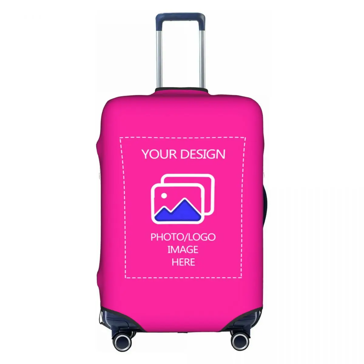 Custom Customize Logo Luggage Cover Elastic Your Design Here Travel Suitcase Protective Covers Suit For 18-32 inch - 4