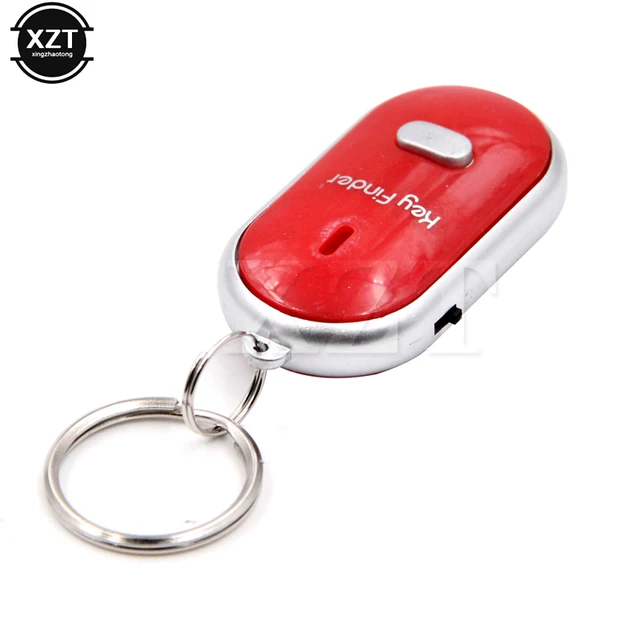 Anti-Lost Key LED Whistle Key Finder Flashing Beeping Sound Control Alarm Locator Finder Tracker with Key Ring Mini Keychain 6