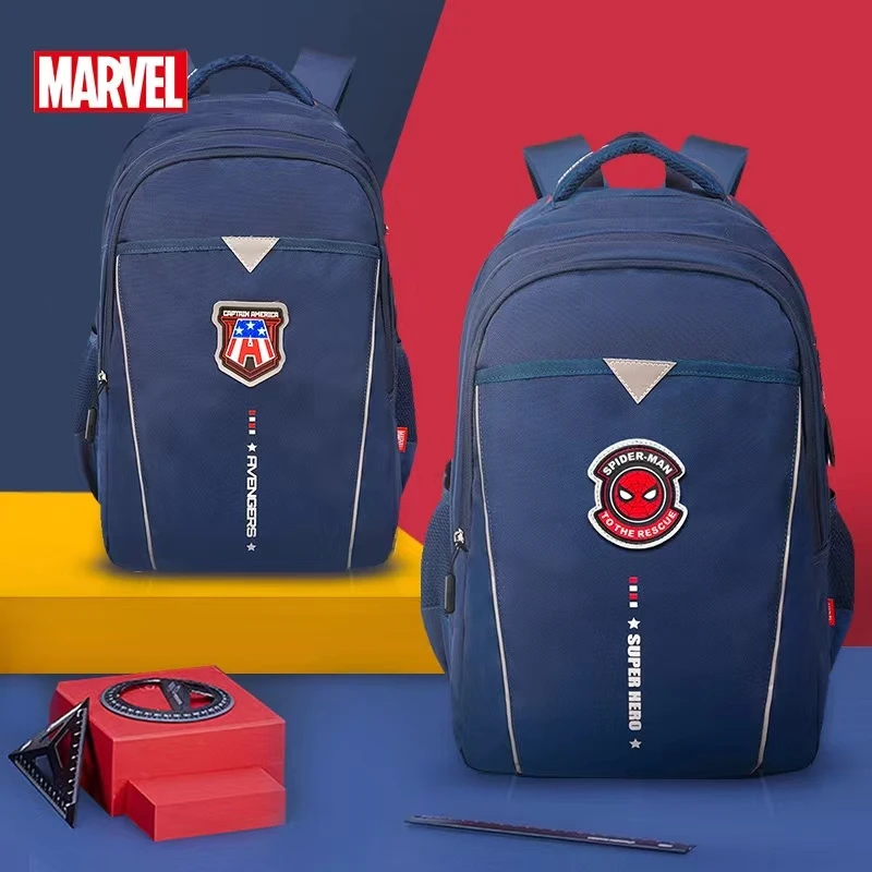 2022 Disney Genuine School Bags For Boys Primary Middle Student Shoulder Orthopedic Backpack Large Capacity Spider Man Mochilas
