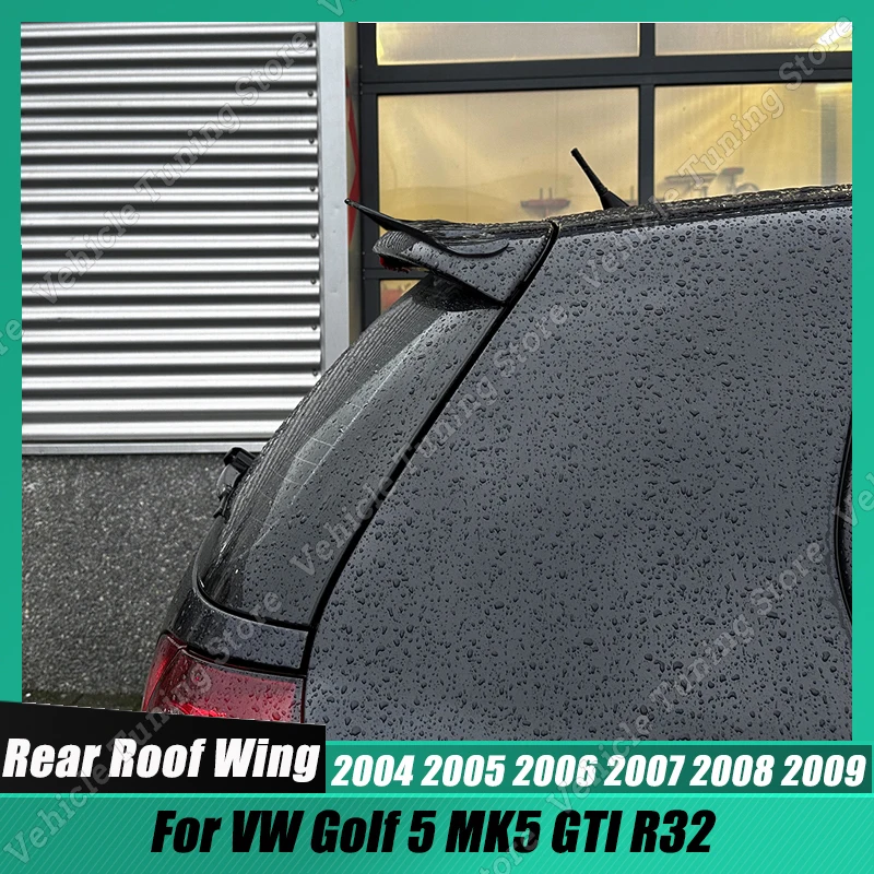 자동차 리어 루프 립 스포일러, VW 골프 5 MK5 GTI R32 2004-2009 리어 트렁크 스포일러 윙 부트 립 카본 룩, 고품질 플라스틱