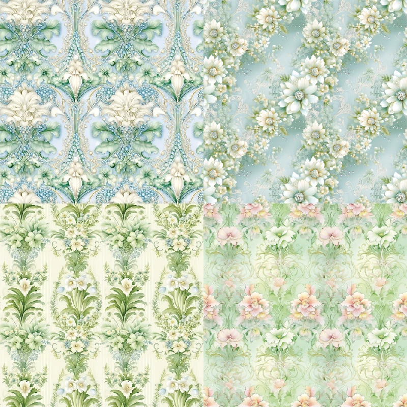 Panalisacraft 빈티지 꽃 스크랩북 종이, 스크랩북 패턴 종이 팩, DIY 공예 배경 종이, 6 X6, 24 매