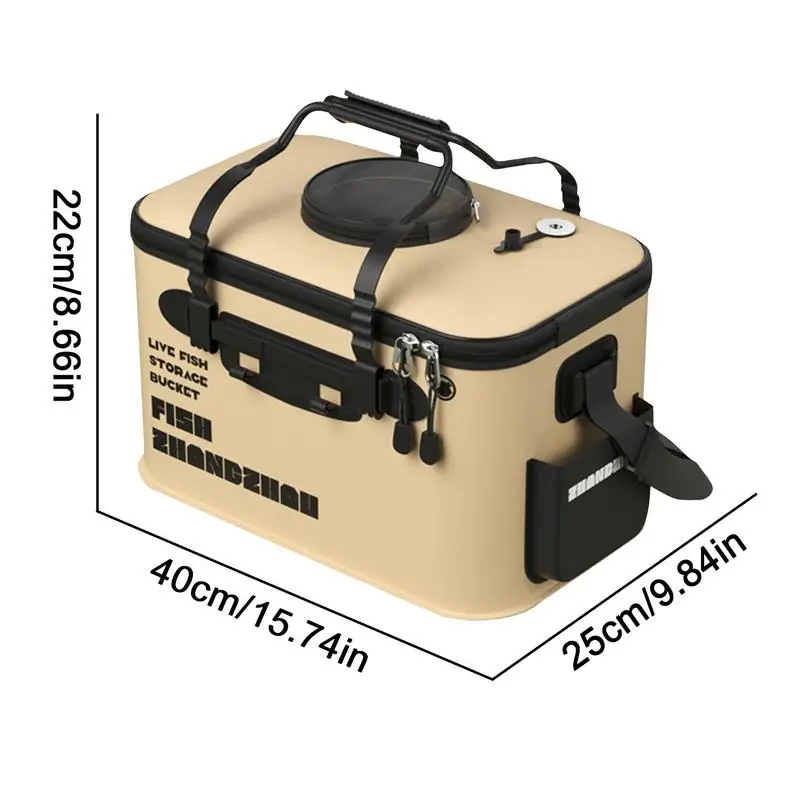 Foldable Fishing Bucket Outdoor Camping Fishing Bag Fish Protection Bucket Folding Live Fish Bucket Fishing Bag Water Bucket