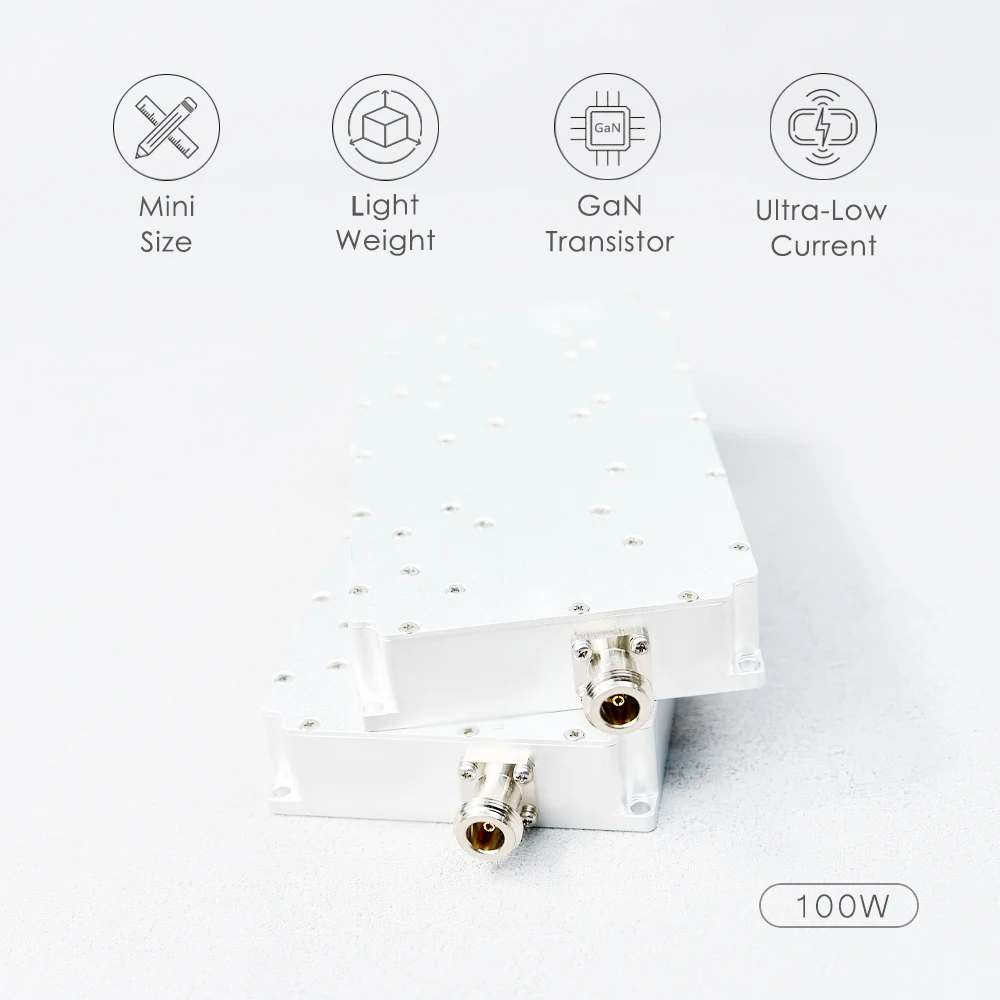 100W 1170-1280MHz 1340-1450MHz 1550-1620MHz 2400-2500MHz 5150-5350MHz 5725-5850MHz GPS WIFI Signal Power Amplifier Module