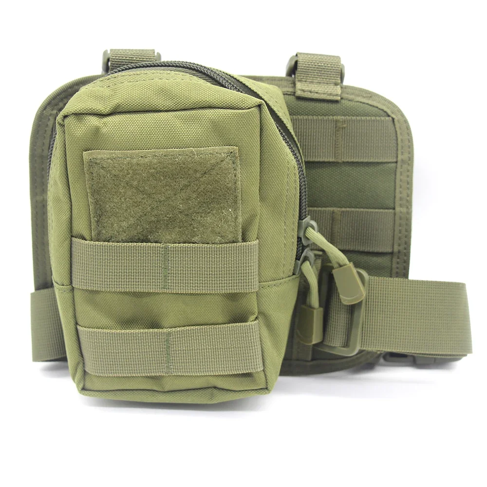 Tactical Molle EDC Pouch Compact Utility Pouch 600D Organizer Tools Bags with Thigh Rig Panel Multipurpose Tool Bag Wasit Bag 4