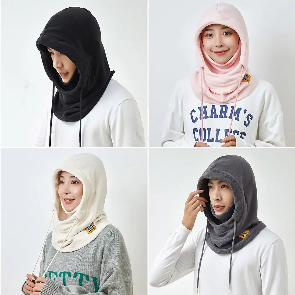 

Зимняя Повседневная утолщенная плюшевая маска с капюшоном для лица и шеи теплая шапка шарф унисекс