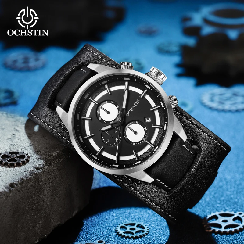OCHSTIN Craftsmanship Series Waterproof Business Light Luxury Personalized Multifunctional Quartz Movement Men's Quartz Watch
