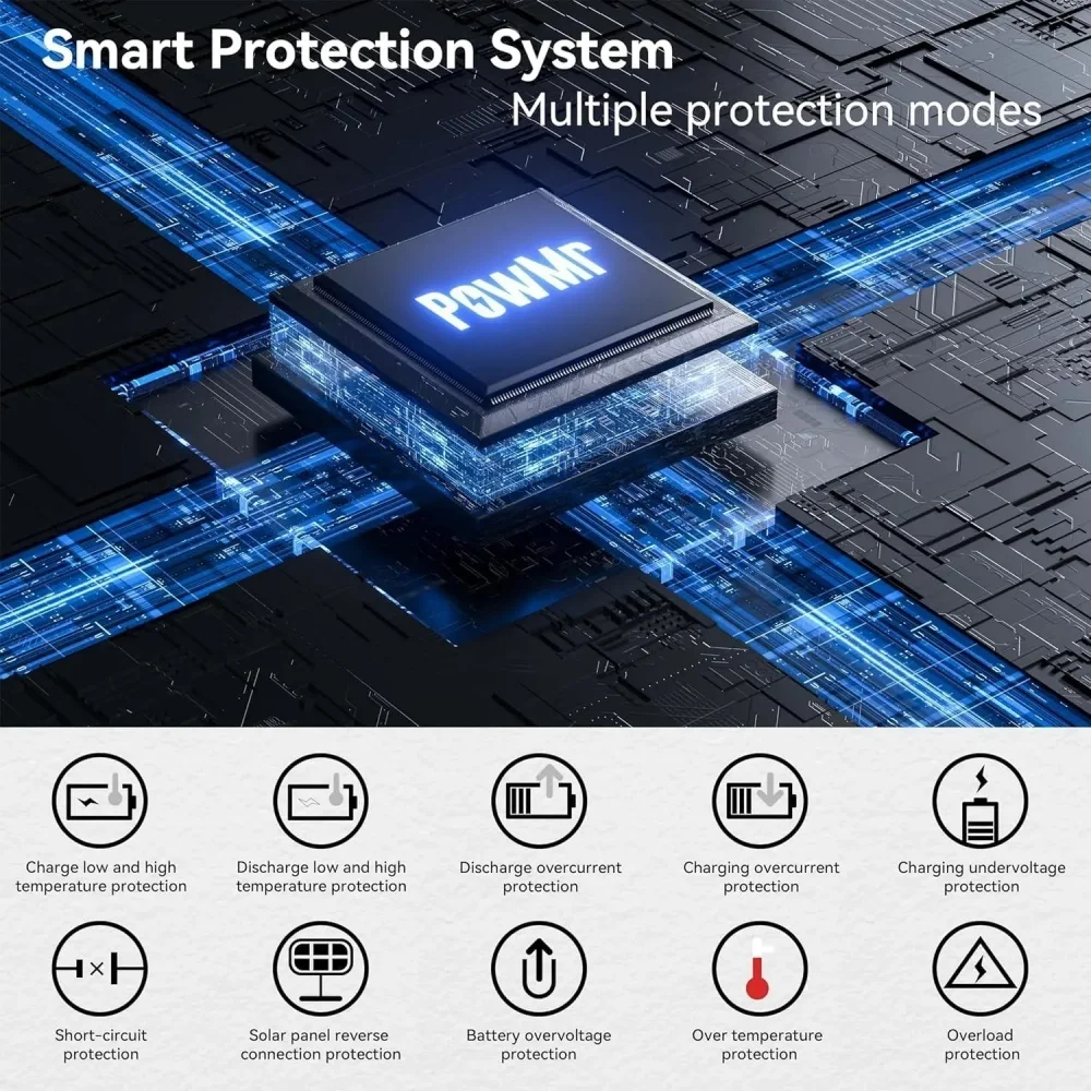 PowMr 48DC 10.2KW 인버터 순수 정현파 하이브리드 인버터 220V, 160A MPPT 태양광 컨트롤러, 듀얼 AC 및 듀얼 PV 인터페이스 탑재