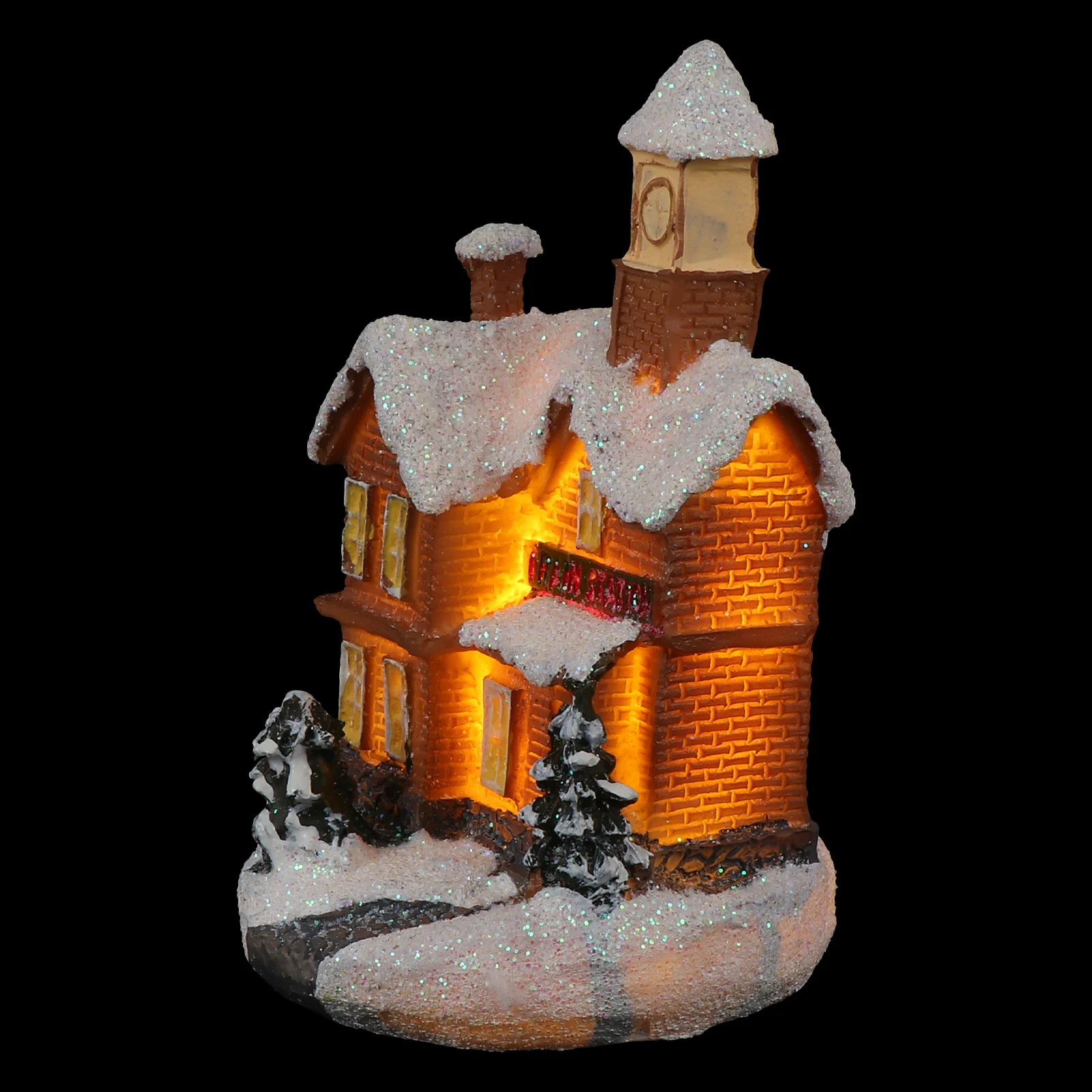 

Christmas Luminous Village Decor Xmas Night Light Ornament Micro Landscape Decor Resin Luminous Snowy House New year's