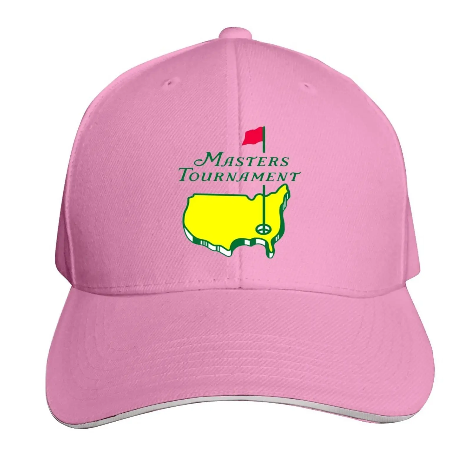 Masters Tournament Sport Hat Augusta National Golf Casquette Fashion Sandwich Baseball Cap Adjustable Curved Visor Hat Pink