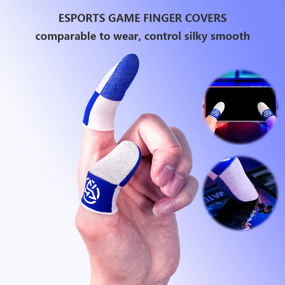 Mobile Finger Sleeve Breathable Nightlight Fingertip Cover Sweatproof Sensitive Touch Screen Finger Sleeve for PUBG Phone Games