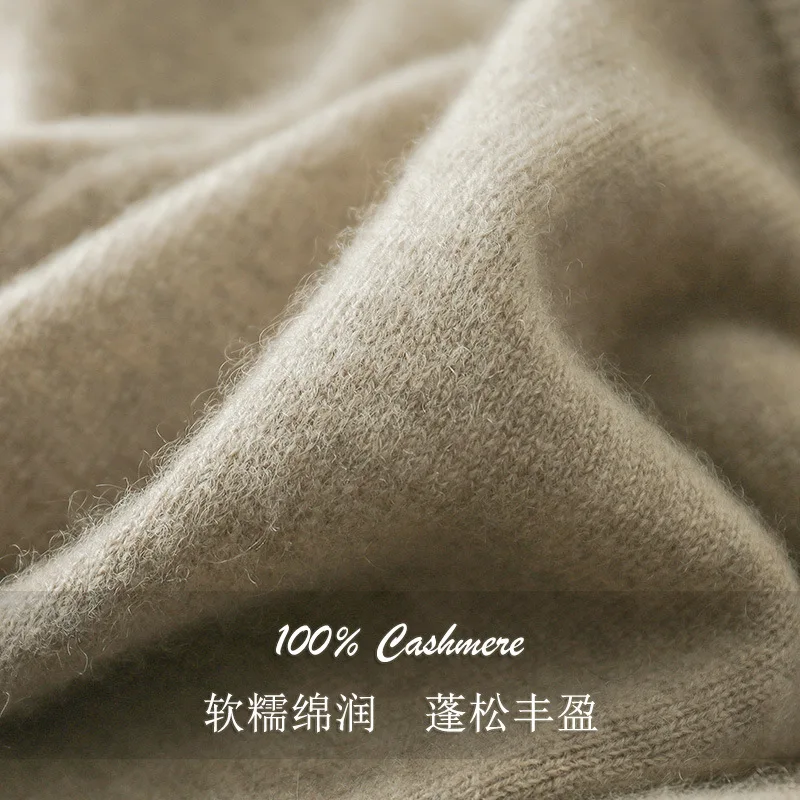 100% Pure Cashmere Wool Turtleneck Sweaters For Men Pullover 2024 Autumn Winter Soft lightweight Warm Knitted Sweater Pull Homme 6