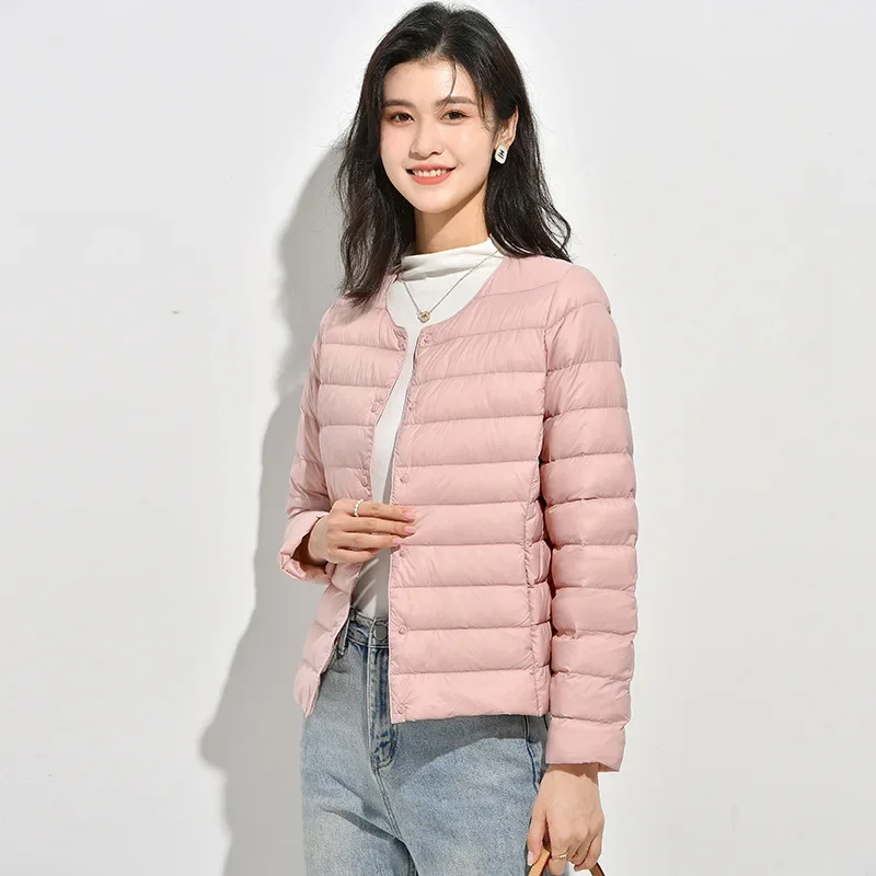 thumbnail image 1 of Chaqueta de plumón ligera para mujer, chaqueta de diseño corto cálida para otoño e invierno, 1 of 5
