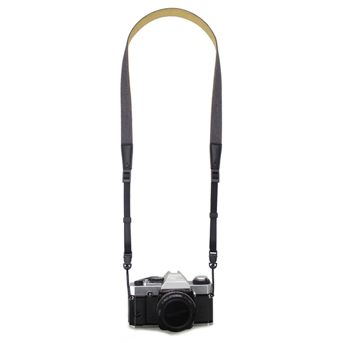 Dslr 카메라용 빈티지 뉴트럴 카메라 숄더 스트랩 미끄럼 방지 편안한 프리미엄 조절 가능 스트랩 심플 컬러 디자인 다크
