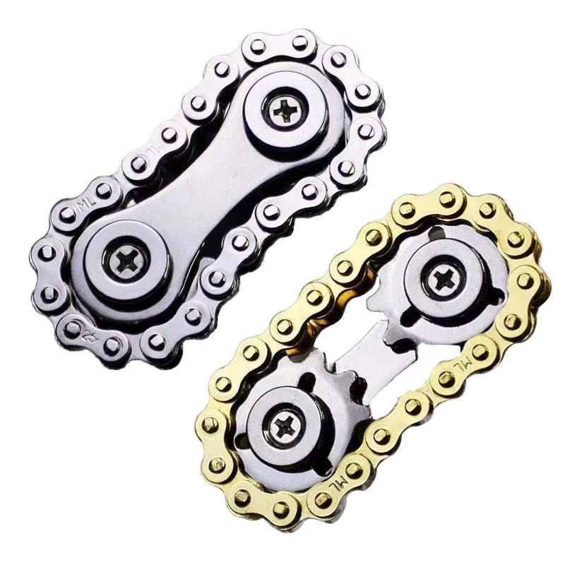 

Metal Sprockets Steering Wheel Fingertip Gyroscope Sprockets EDC Chains Toy Gyroscope Gear Sproket Roadbike Swivel DropShipping