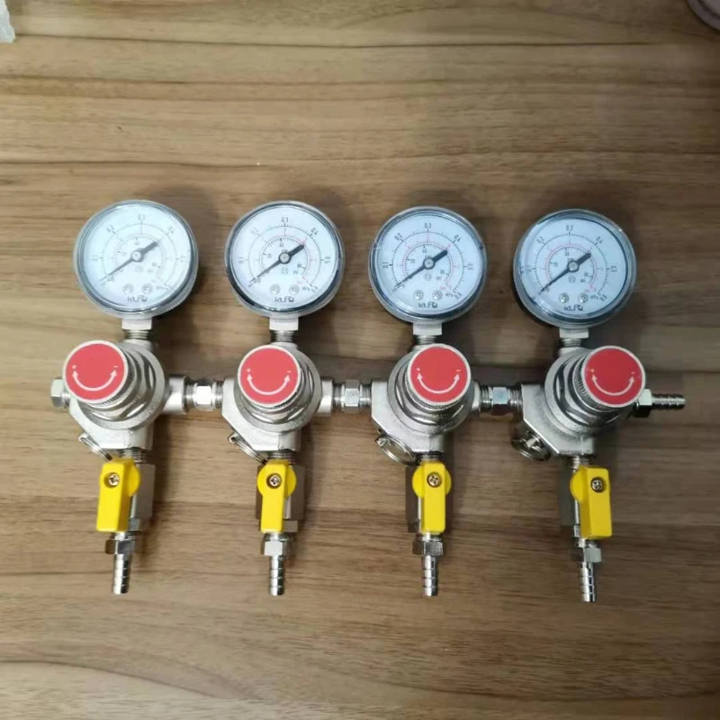 

home brewing 4 way secondary regulator for beer
