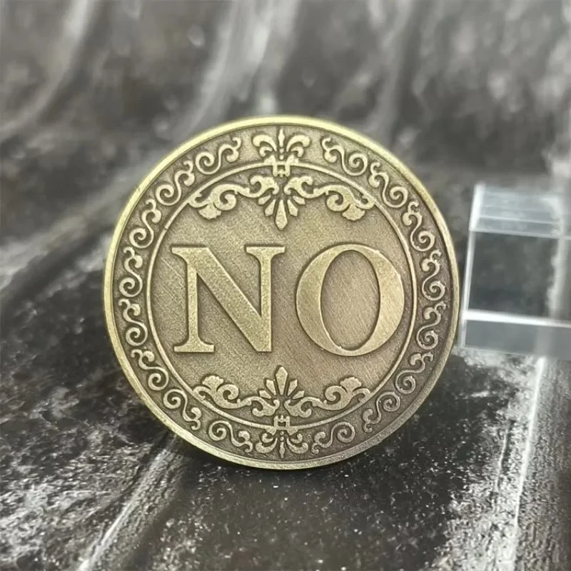 Moneta commemorativa in bronzo Sì o No, 1 pezzo, moneta non circolare, souvenir, oggetto di scena per giochi, moneta da collezione, decorazione, artigianato - immagine 5