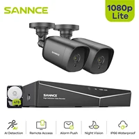 SANNCE 4CH DVR система видеонаблюдения 2 шт./4 шт. 2MP ИК наружные камеры безопасности 1080P TVI CCTV DVR 1280TVL комплект наблюдения
