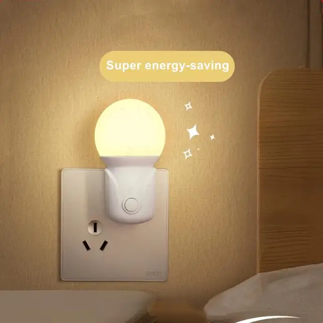 Acheter LED Plug-in veilleuse 2 couleurs bébé allaitement oeil sommeil  lumière chambre prise lumières économie d'énergie mignon couloir lampe  balcon