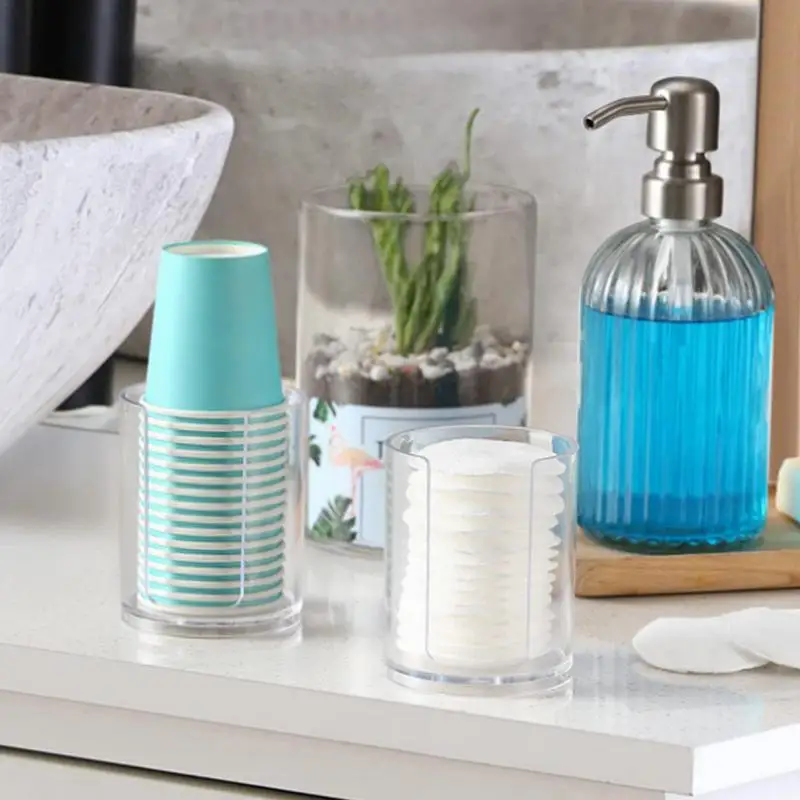 Clear Cup Organizer Stackable Cup Dispenser U-shaped Space Saving Paper Dispenser Prevent Easy to Use Holder For Mouthwash