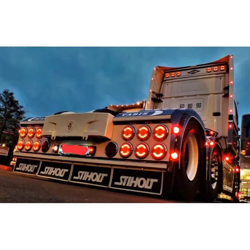 CNC Rear Bumper Lamp LED Light Taillight for Tamiya 1/14 RC Truck Scania 770s 56323 56368 Tractor Trailer LESU Parts 4