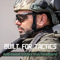 3 Lens Tactical Goggles Set Windproof Dustproof CS Military Shooting Bulletproof Sunglasses Motorcycle Mountaineering Glasses 1