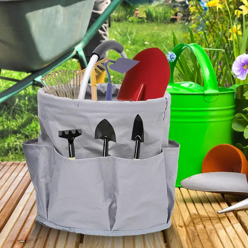 Cestino per attrezzi da giardino secchio Organizer sacchetto portaoggetti borsa per attrezzi da giardinaggio borsa per attrezzi a mano piantare oggetti di scena cestino per il campo dello Shopping