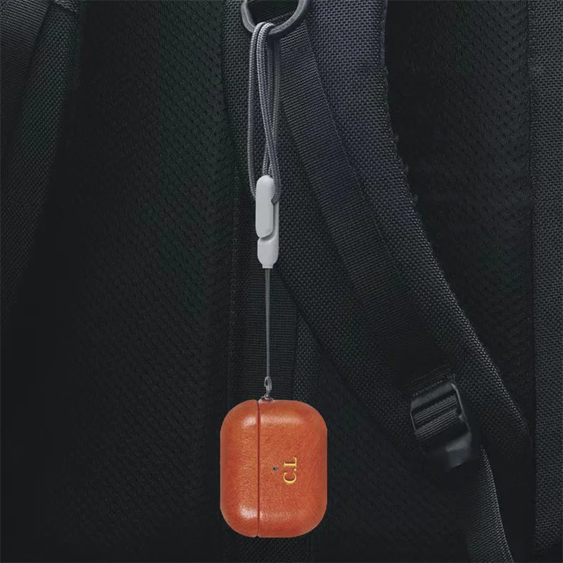 2022 Airpods Pro 2 이어폰 케이스 Airpods Pro 3 2 1 고급 광택 가죽 맞춤형 초기 문자 커버 사용자 정의
