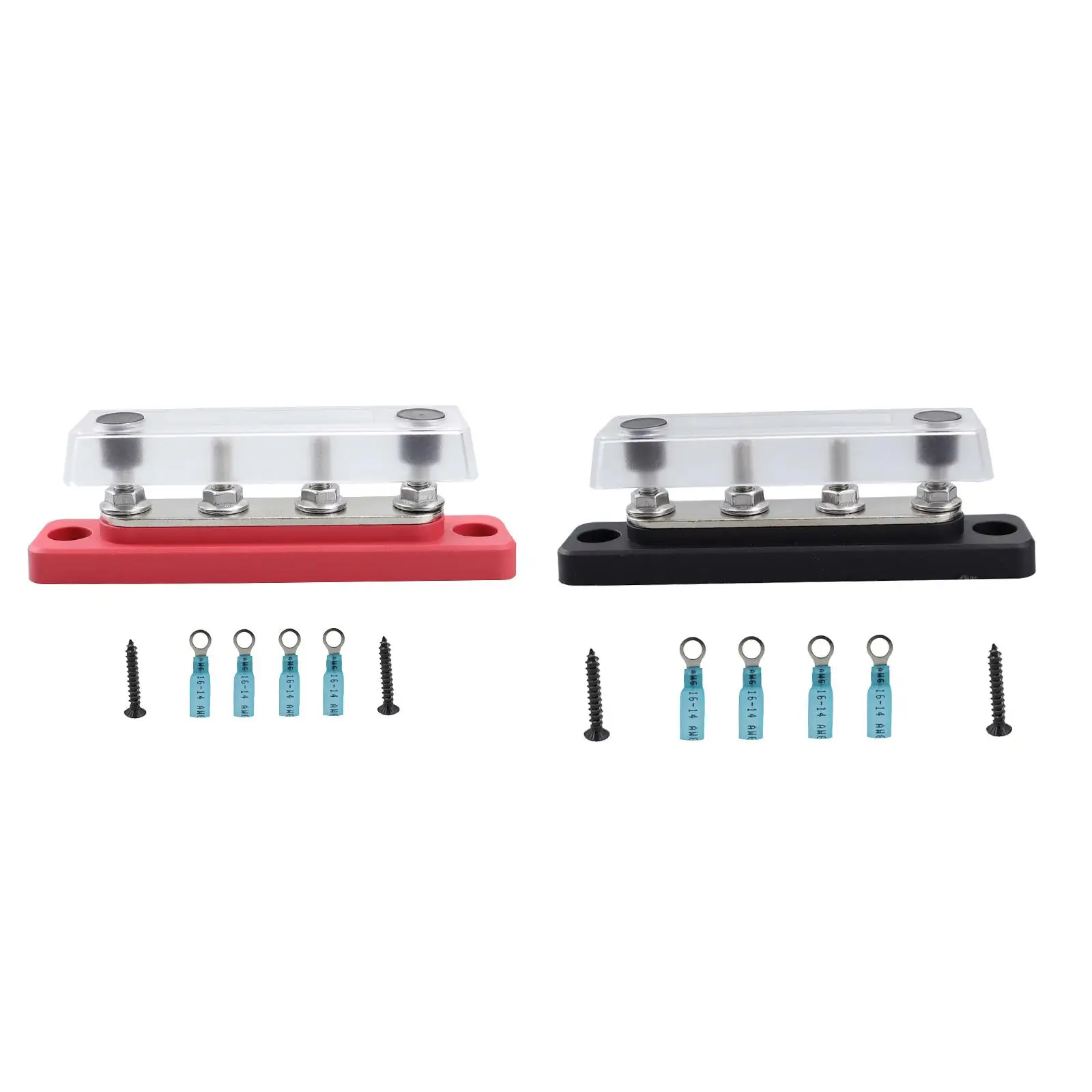 4 Position Bus Bar Terminal Block with M5 Studs for Power Distribution