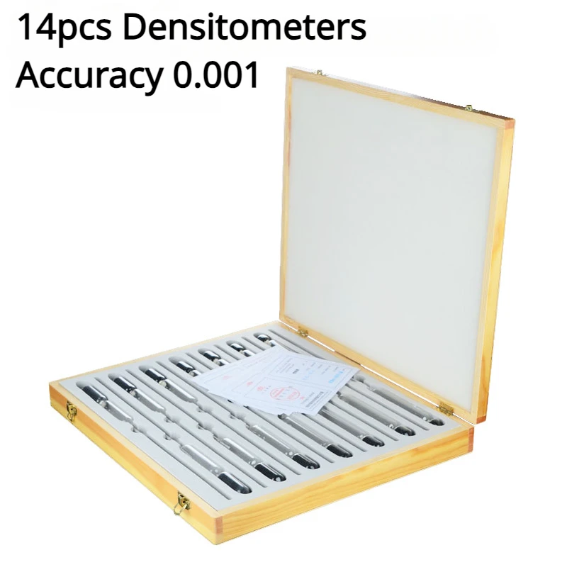 

Density Meter 14pcs Series Densitometers Glass Material Tester Concentration Meters Sealed Glass Tubes