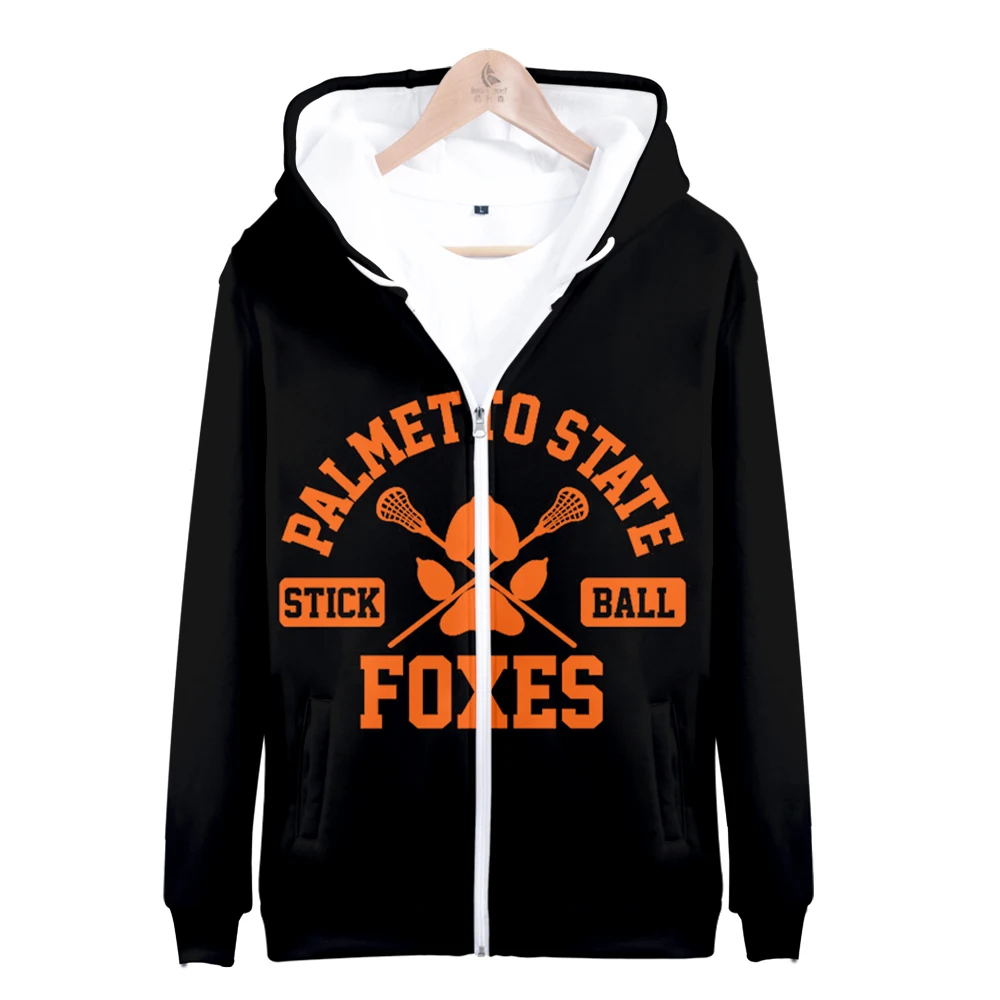 The Foxhole Court 3D Zip-up Sweatshirt Cool High Street Casual Fashion Zipper Hooded Popular Clothes