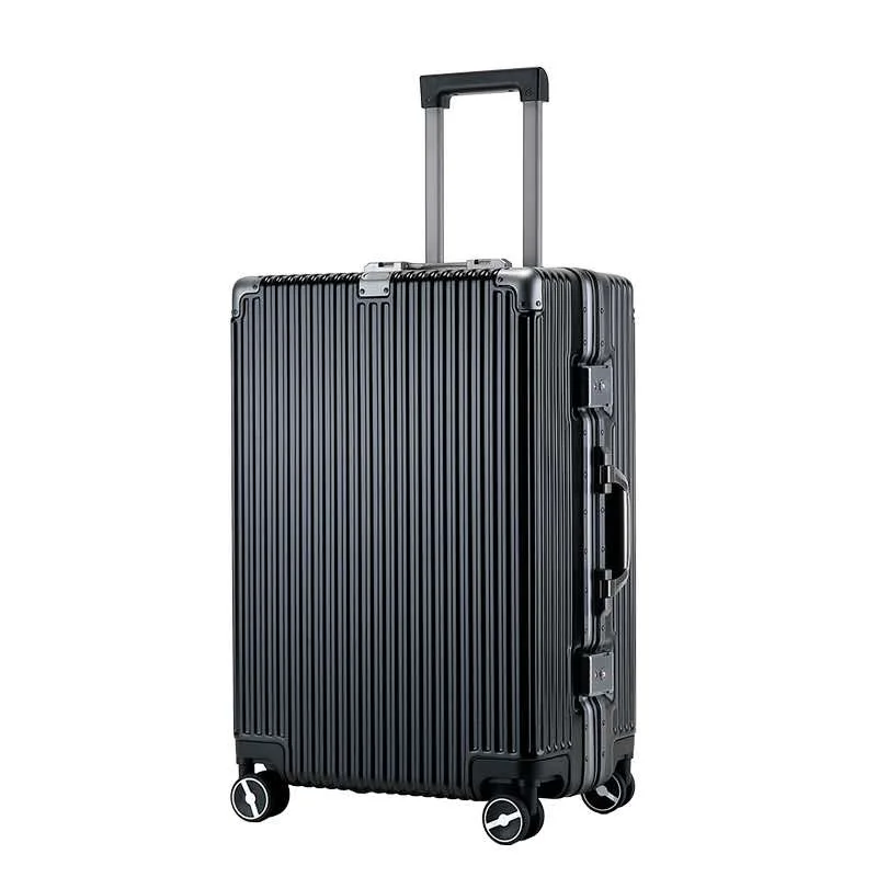 Hot Aluminium Frame Luggage 20-Inch Luggage 24-Inch Password Suitcase Large Capacity Travel Boarding Bag