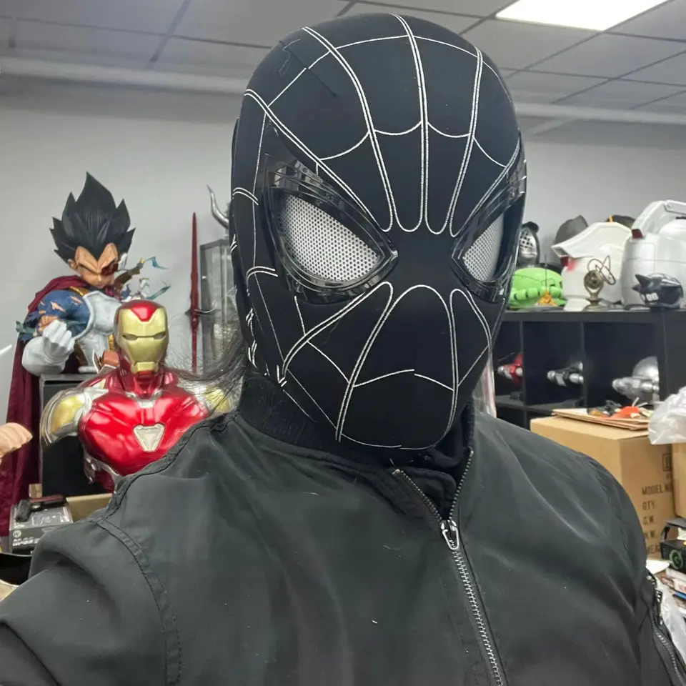 Hello】ブラックスパイダーマンマスクのみ Hello】ブラック