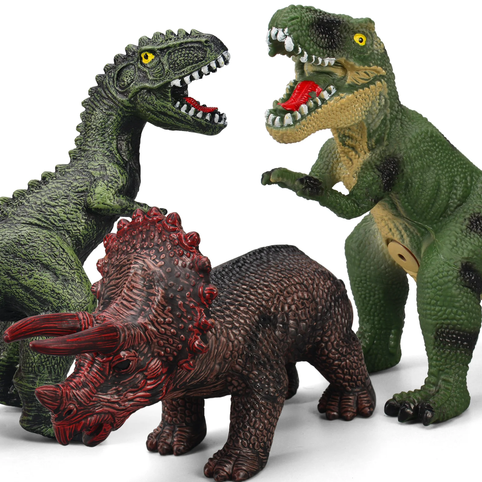Kids Soft Glue Dinosaur Toy Tyrannosaurus Velociraptor Giganotosaurus Pterosaur Triceratops Brachiosaurus Boy Gift 5