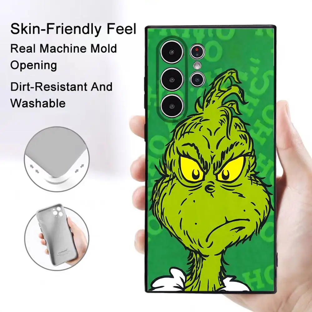 Festive Grinch-Inspired Frosted Soft Phone Case Cover