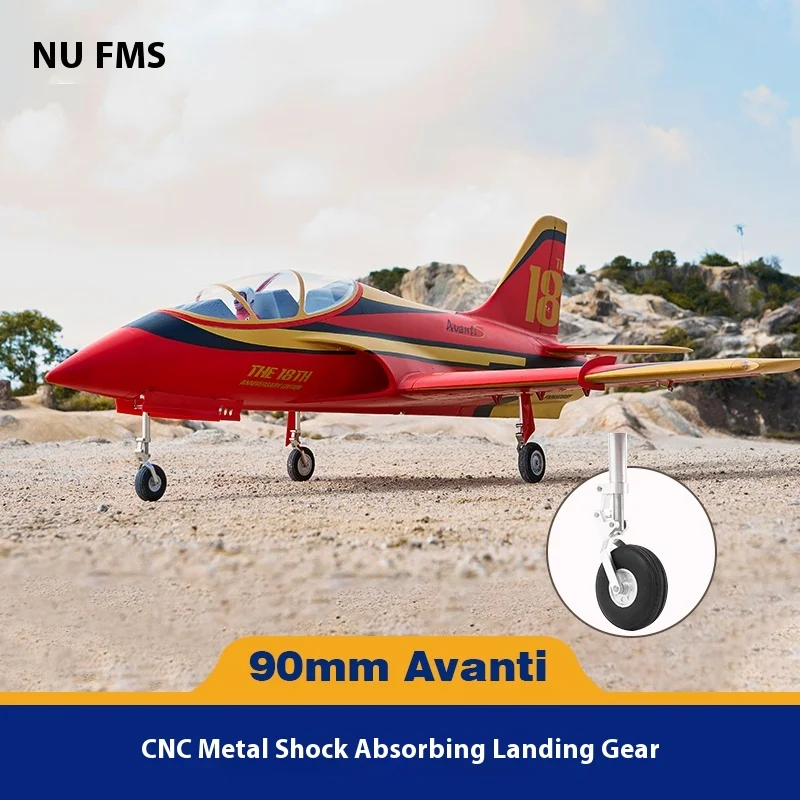 FMS 90MM Avanti Beginner's Advanced Remote Control Model Aircraft Anniversary Painting Model Aircraft Practice Aircraft Toy Gift 2