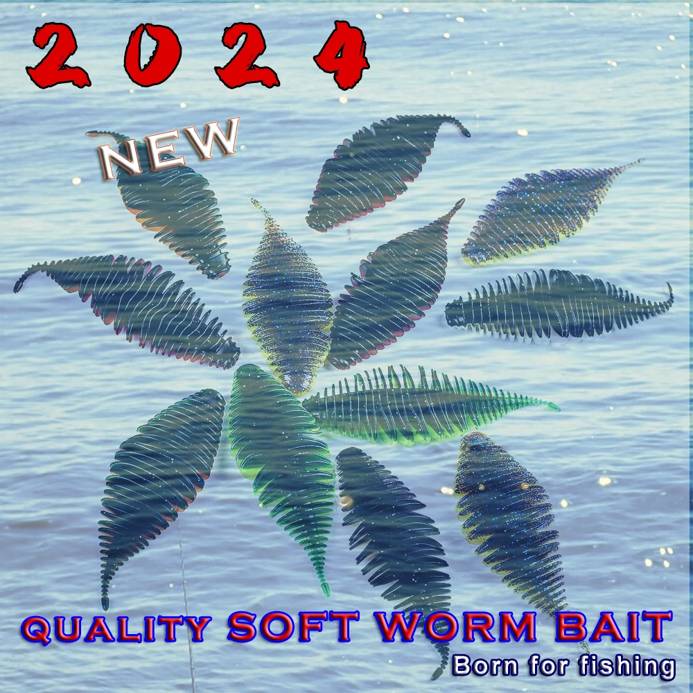 Magnisher Wurm Weiche Köder 7,5 cm/11,5 cm Gerippte Silikon Angeln Lockt Jigging Wobbler Swimbaits Bass Forelle pesca Angelgerät – Detail 1