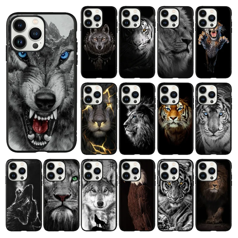 

Wolf Bird Lion Tiger Eagle Anima Phone CaFor iphone 15 14 13 12 11 Pro Max CaFor iphone 15 14 13 Pro XS MAX 14 Plus case