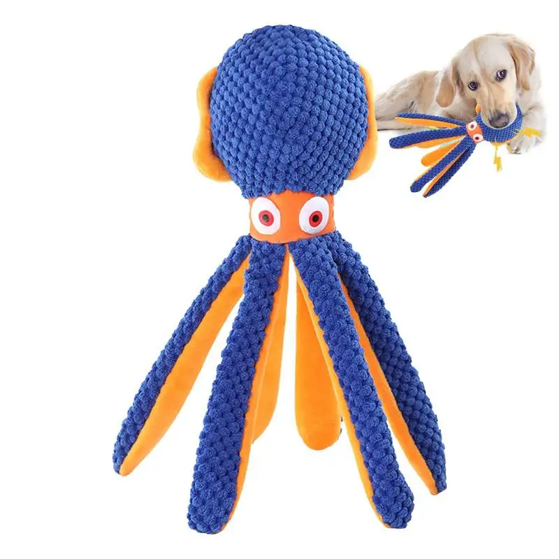 

Dog Squeaky Toys Octopus Cat Pet Plushie Supplies Toy Breathable Interactive Toy Chew Toys Dog Companion For Medium Small